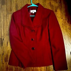 Le Suit Burgundy Blazer